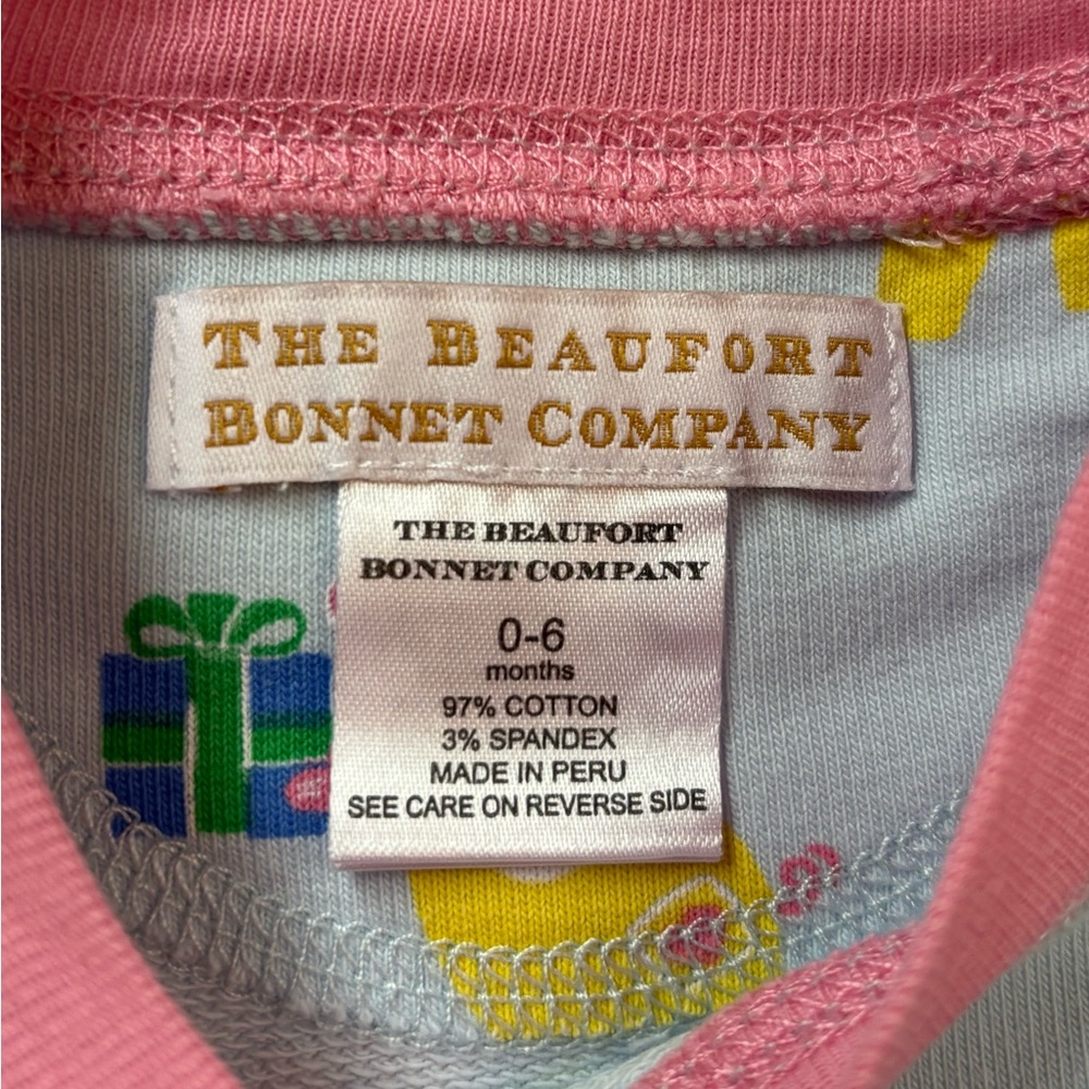 EUC The Beaufort Bonnet Company Cassidy Comfy Crewneck Party On Party Animal 0-6 - Picture 3 of 5